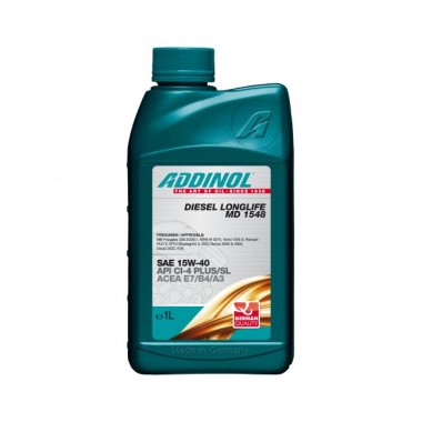 Масло моторное ADDINOL Diesel Longlife MD 1548 15W40  (  1L) для грузовиков API CI-4plus/CI-4/CН-4/СG-4/ CF/SL
